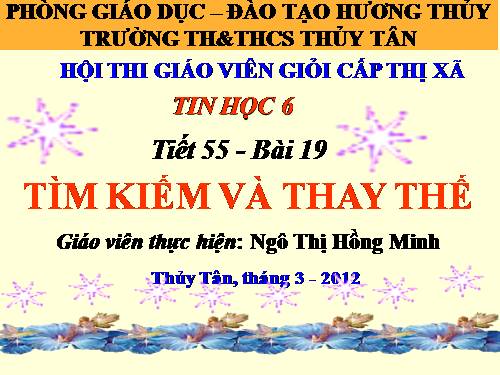 Bài 19. Tìm kiếm và thay thế