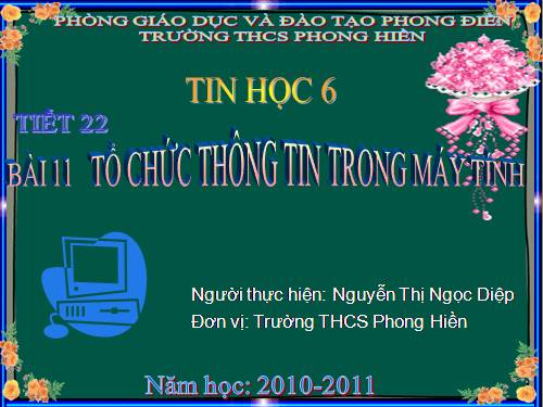 Bài 11. Tổ chức thông tin trong máy tính