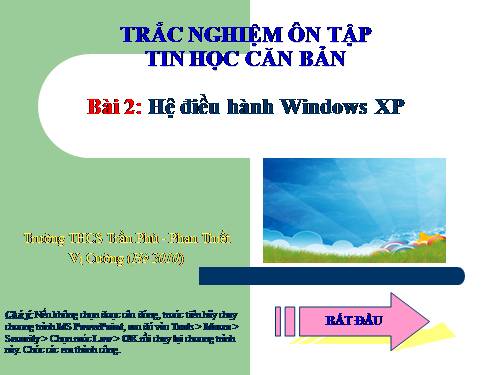 Bài 12. Hệ điều hành Windows