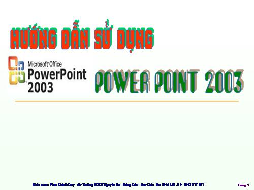 Hướng dẫn sử dụng PowerPoint 2003