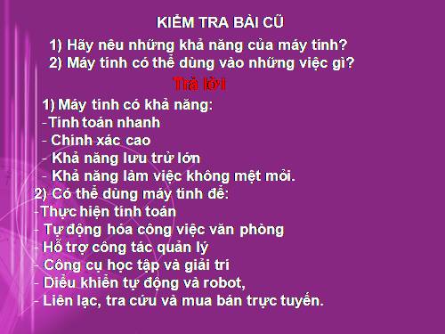 Bài 4. Máy tính và phần mềm máy tính