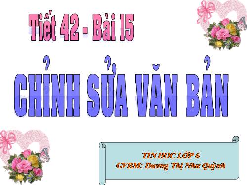 Bài 15. Chỉnh sửa văn bản