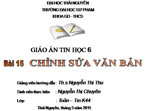 Bài 15. Chỉnh sửa văn bản