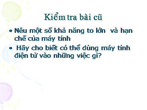 Bài 4. Máy tính và phần mềm máy tính