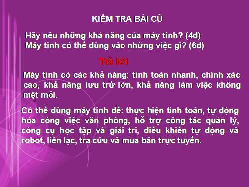 Bài 4. Máy tính và phần mềm máy tính