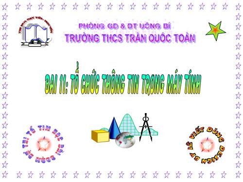 Bài 11. Tổ chức thông tin trong máy tính