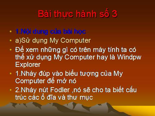 Bài thực hành 3. Các thao tác với thư mục