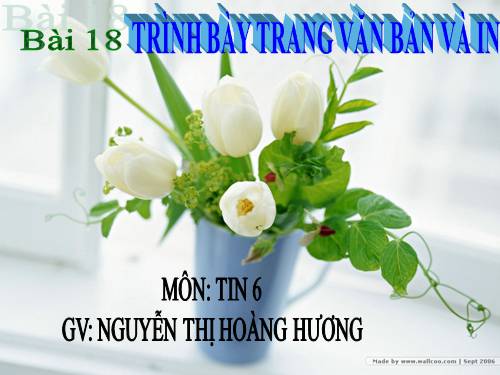 Bài 18. Trình bày trang văn bản và in