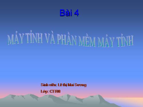 Bài 4. Máy tính và phần mềm máy tính