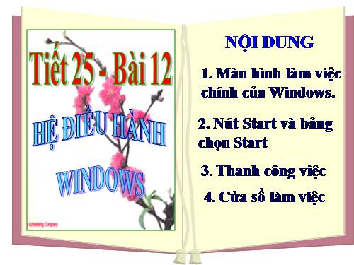 Bài 12. Hệ điều hành Windows