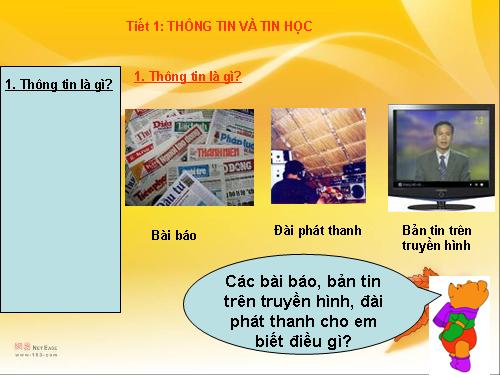 Bài 1. Thông tin và tin học