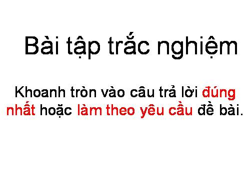 bài tập trắc nghiệm hk2