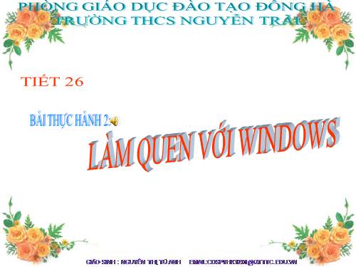 Bài thực hành 2. Làm quen với Windows