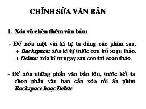 Bài 15. Chỉnh sửa văn bản