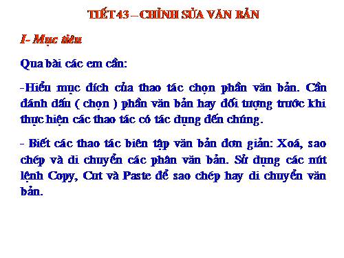 Bài 15. Chỉnh sửa văn bản