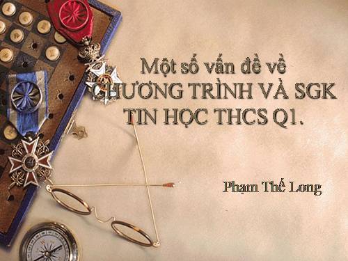 Chương trình và SGK Tin học Quyển 1