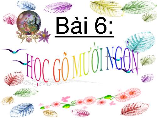 Bài 6. Học gõ mười ngón