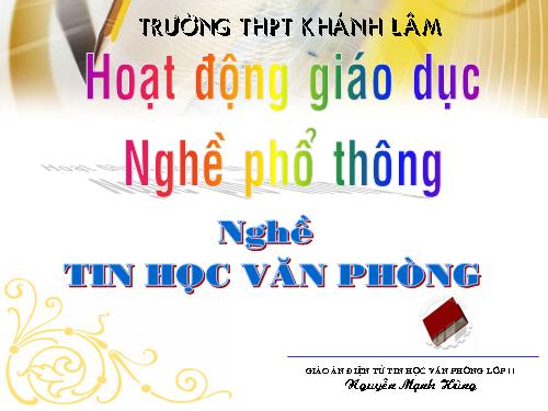 Bài 21.Thao tác với dữ liệu trên trang tính