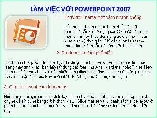 Làm việc với PowerPoint 2007