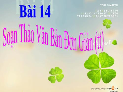 Bài 14. Soạn thảo văn bản đơn giản