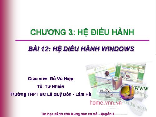 Bài 12. Hệ điều hành Windows