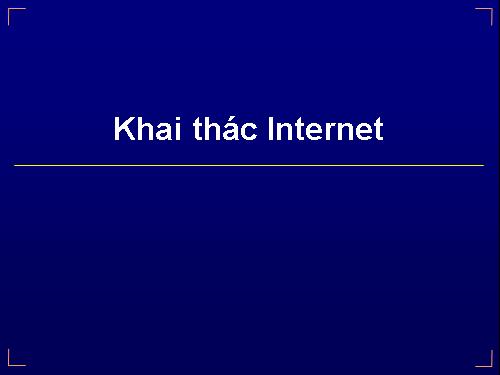 INTERNET căn bản