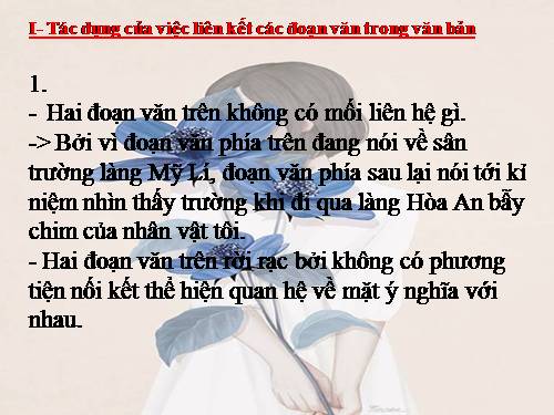 Bài 4. Liên kết các đoạn văn trong văn bản