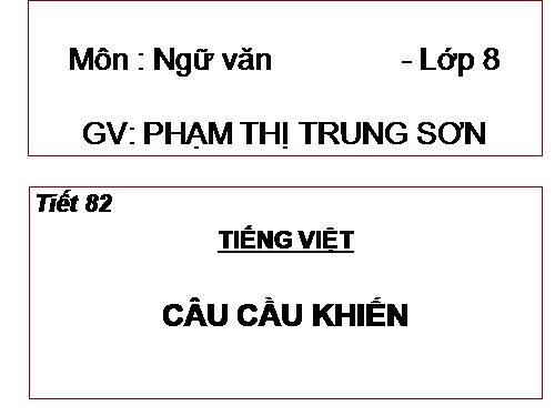 Bài 20. Câu cầu khiến