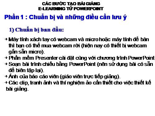 Hướng dẫn soạn bài E-learning