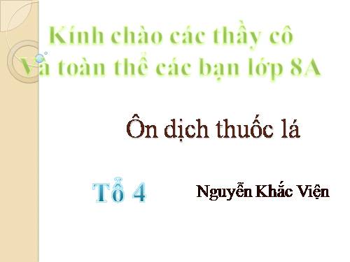 Bài 12. Ôn dịch, thuốc lá