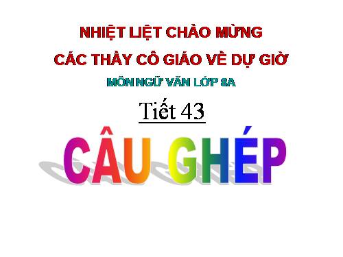 Bài 11. Câu ghép