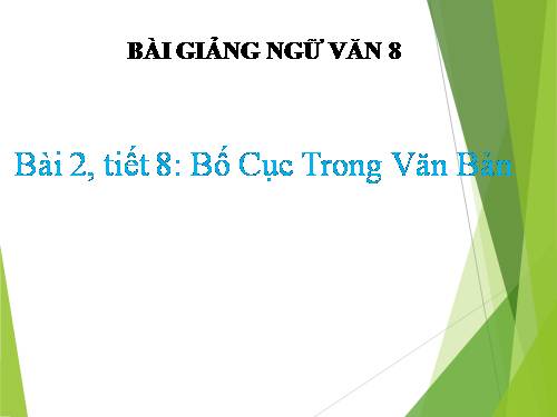 Bài 2. Bố cục của văn bản