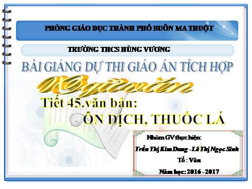 Bài 12. Ôn dịch, thuốc lá