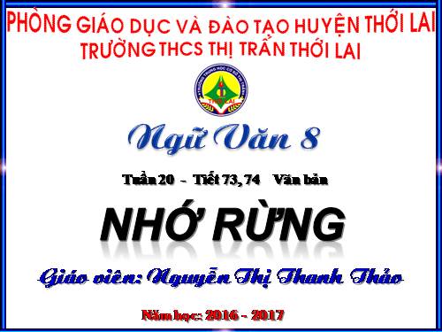 Bài 18. Nhớ rừng