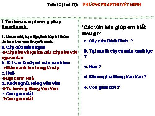 Bài 13. Đề văn thuyết minh và cách làm bài văn thuyết minh