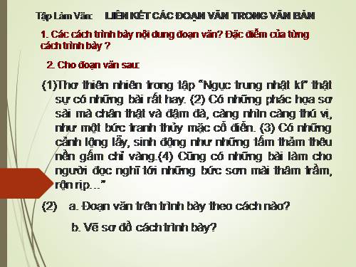 Bài 4. Liên kết các đoạn văn trong văn bản