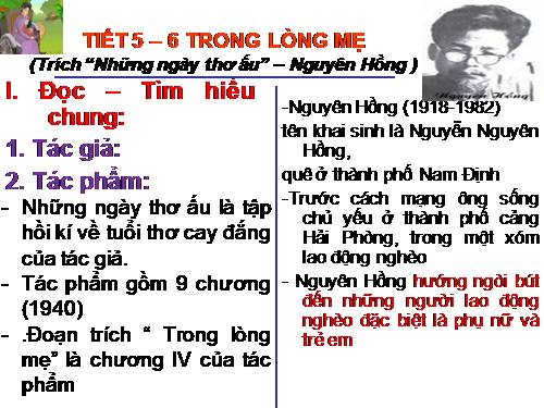 Bài 2. Trong lòng mẹ