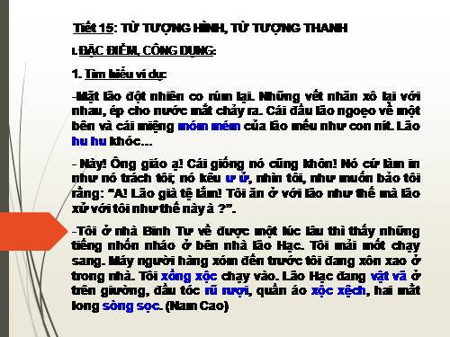 Bài 4. Từ tượng hình, từ tượng thanh