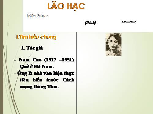 Bài 4. Lão Hạc