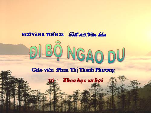 Bài 27. Đi bộ ngao du