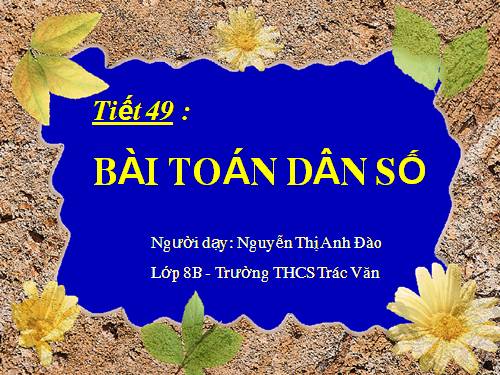 Bài 13. Bài toán dân số