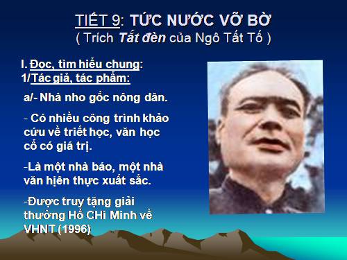 Bài 3. Tức nước vỡ bờ