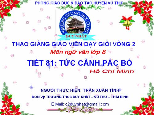 Bài 20. Tức cảnh Pác Bó