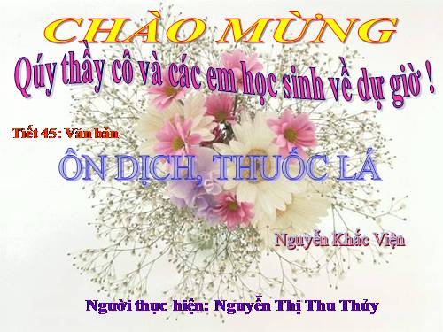 Bài 12. Ôn dịch, thuốc lá