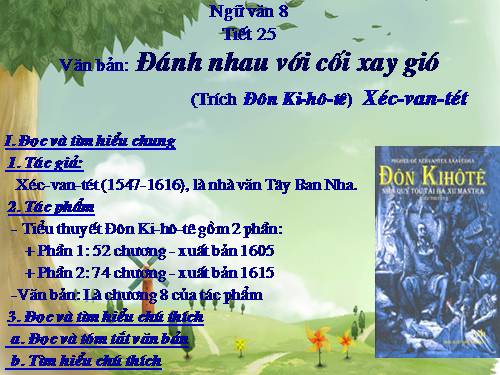 Bài 7. Đánh nhau với cối xay gió