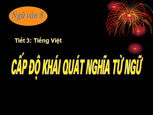 Bài 1. Cấp độ khái quát của nghĩa từ ngữ