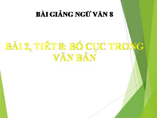 Bài 2. Bố cục của văn bản