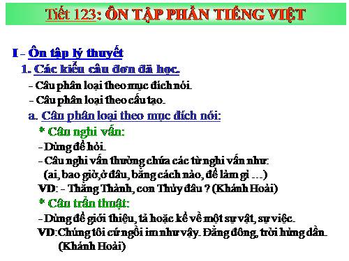 Bài 31. Ôn tập và kiểm tra phần Tiếng Việt (HK II)