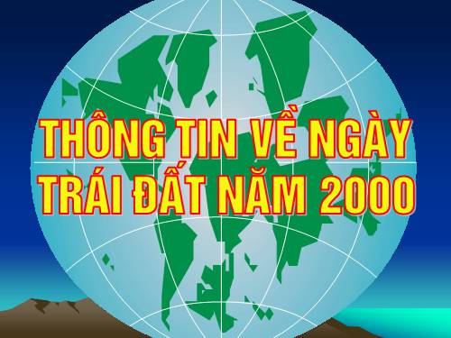 Bài 10. Thông tin về Ngày Trái Đất năm 2000