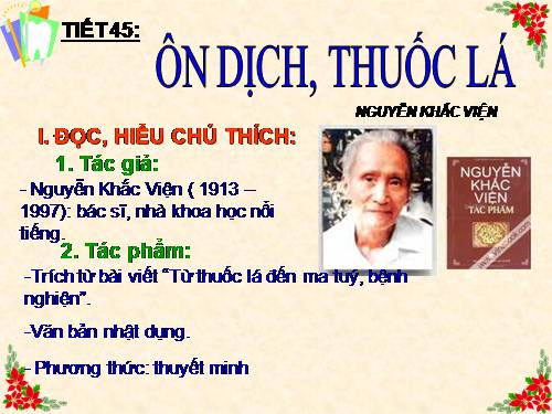 Bài 12. Ôn dịch, thuốc lá